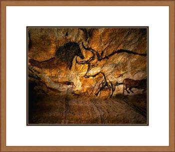 Replica of Lascaux Cave Painting of a Bull and Horse